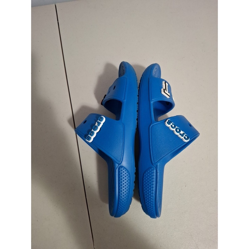 CROCS Classic Unisex Shoes Blue Comfort 2 Strap Slide Sandals Men 6 Women 8 - Picture 2 of 8
